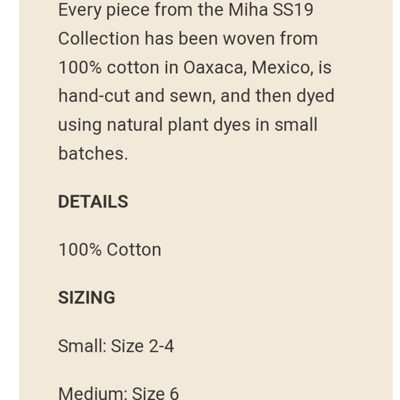 MIHA Triple Threat Tie Top Size Medium Natural Neutral Color - Picture 6 of 11